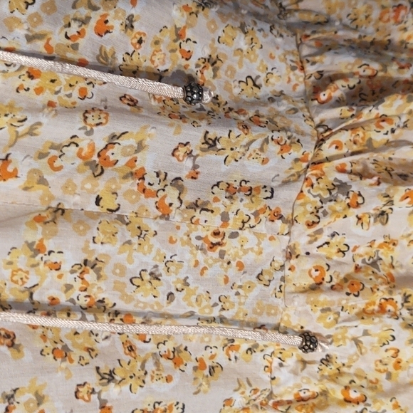 Handmade Floral Lace Up Dress with a Gathered Skirt and Sleeves - Picture 5 of 14